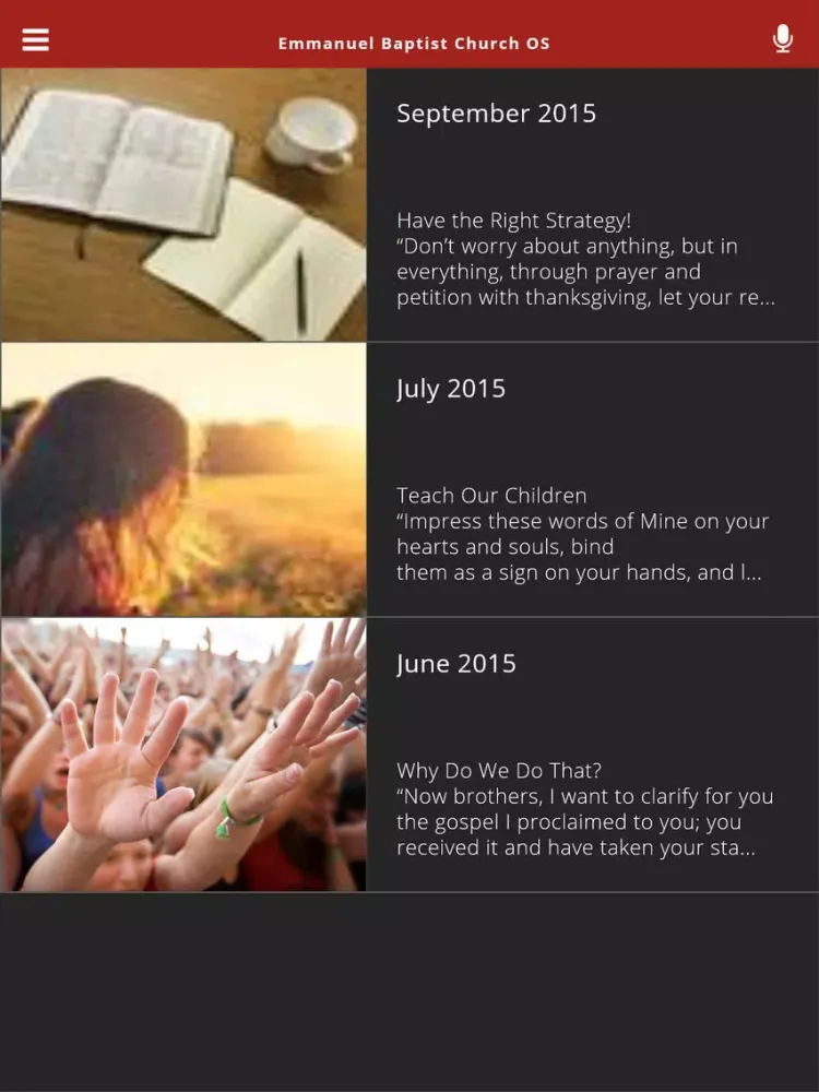 Emmanuel Baptist Church OS iPad 应用截图