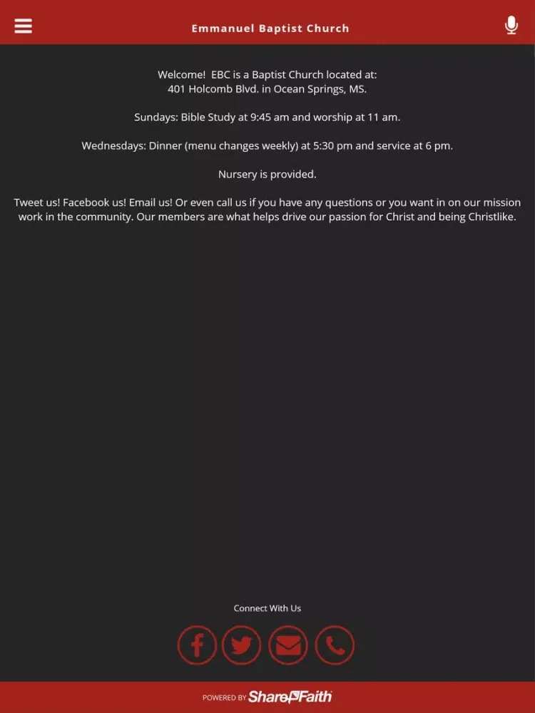 Emmanuel Baptist Church OS iPad 应用截图