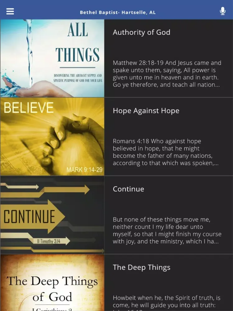 تصاویر Bethel Baptist- Hartselle, AL iPad 