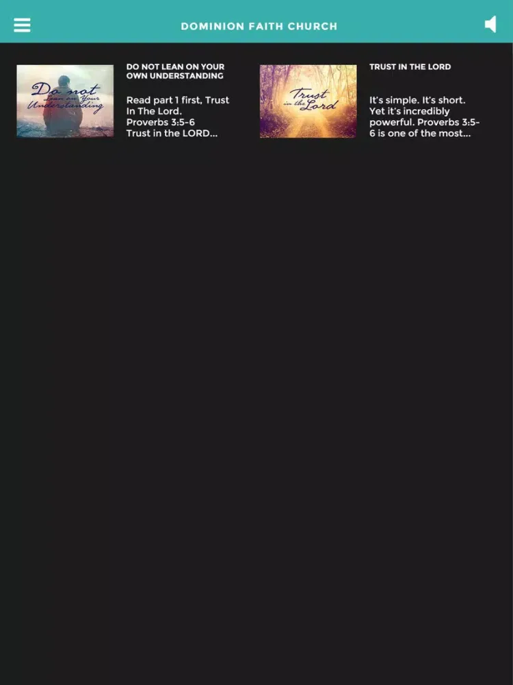 Ảnh chụp màn hình của Dominion Faith Church iPad 
