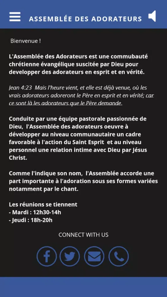 Ảnh chụp màn hình của Assemblée des Adorateurs