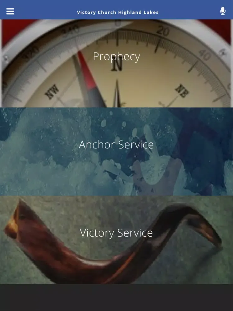 Tangkapan skrin Victory Church Highland Lakes iPad 