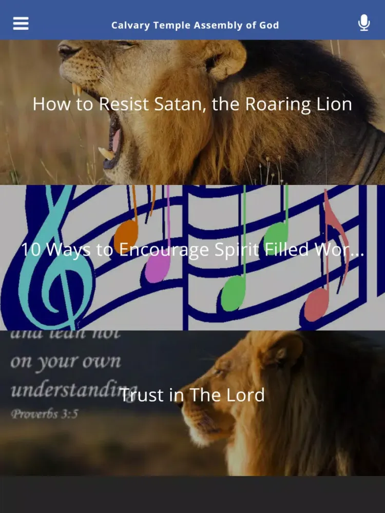 Captures d'écran de Calvary Temple Assembly of God iPad 