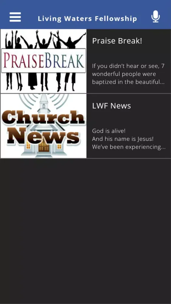 Capturas de pantalla de Living Waters Fellowship