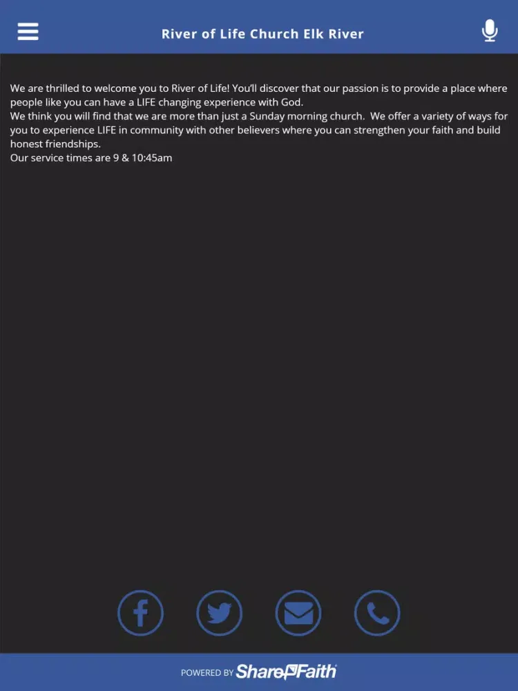 River of Life Church Elk River iPad 應用截圖