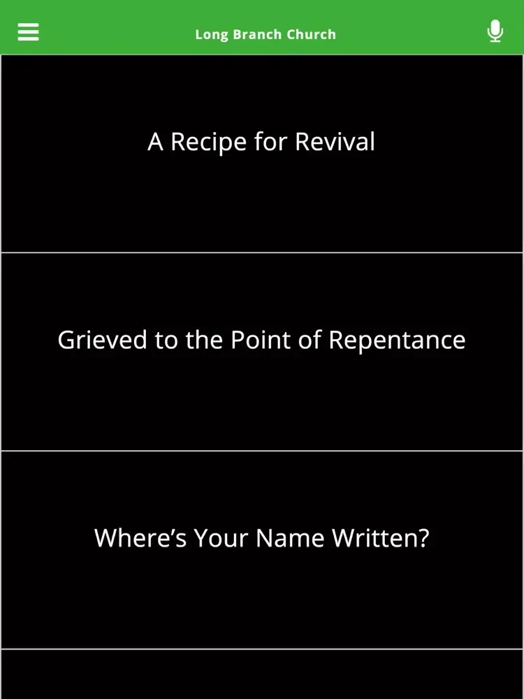 Long Branch Church iPad 應用截圖