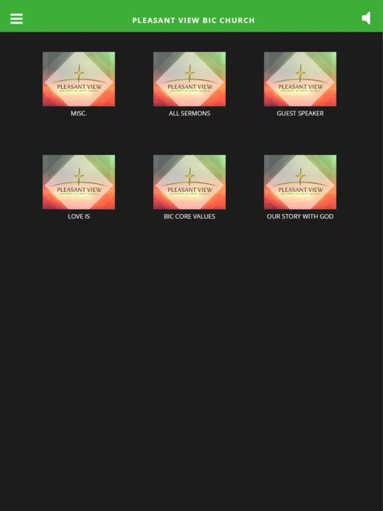 Capturas de tela do Pleasant View BIC Church iPad 