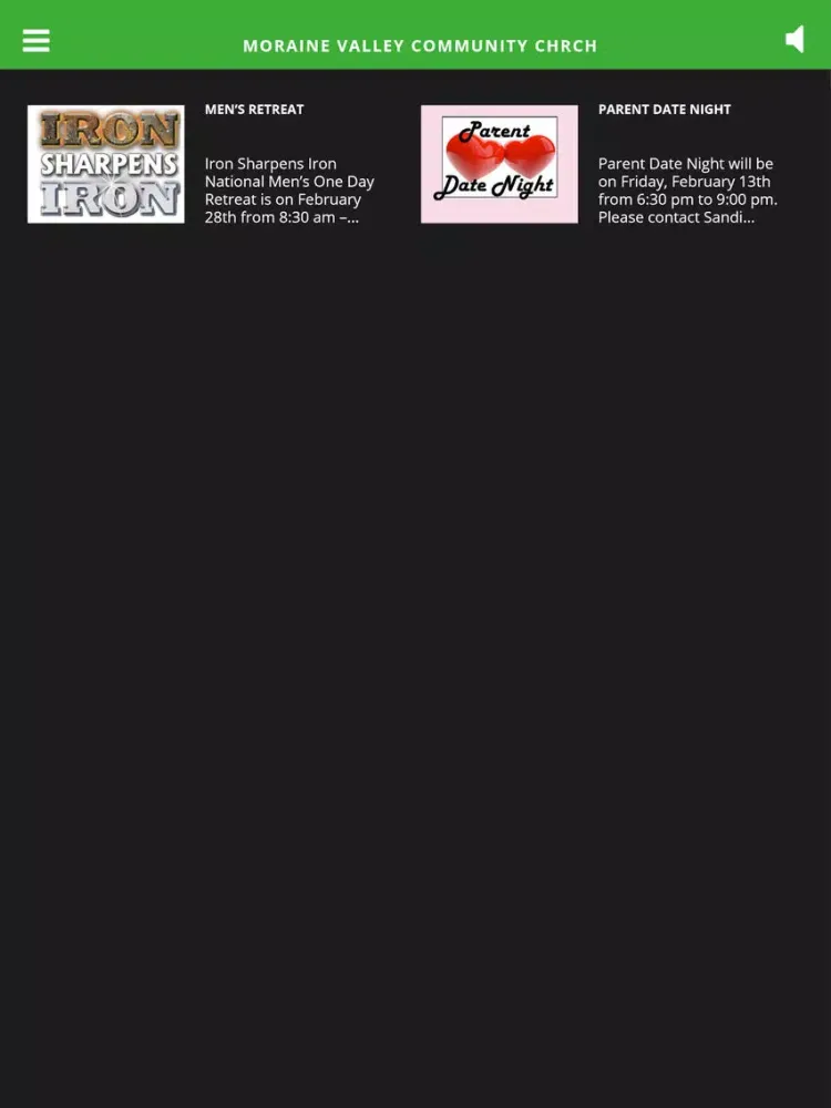 Moraine Valley Community Chrch iPad 应用截图
