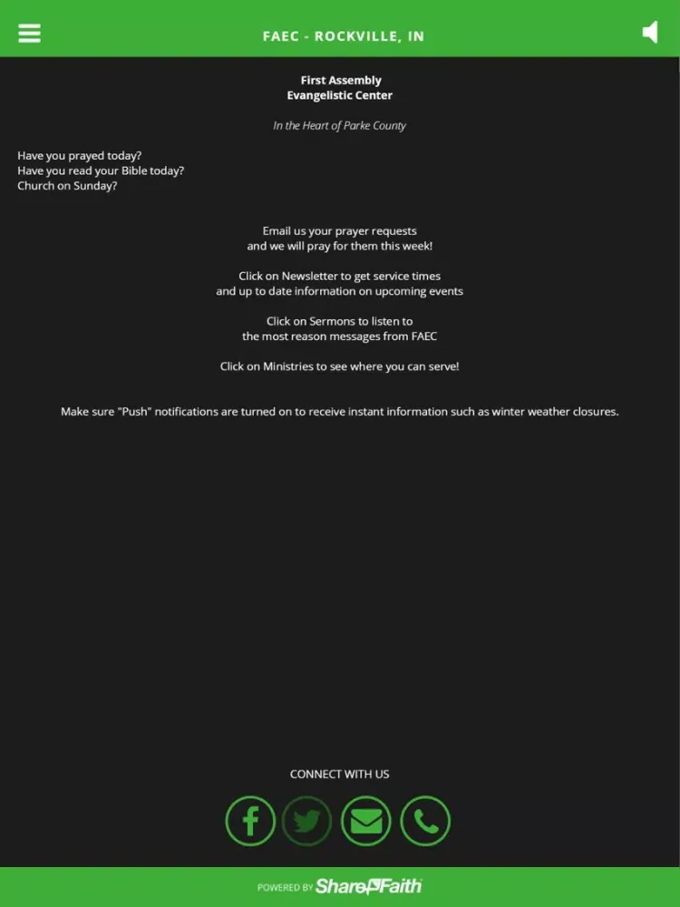 FAEC - Rockville, IN iPad  스크린샷