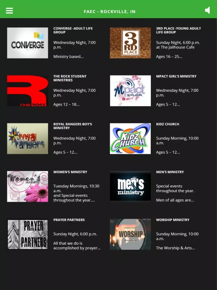 FAEC - Rockville, IN iPad  스크린샷