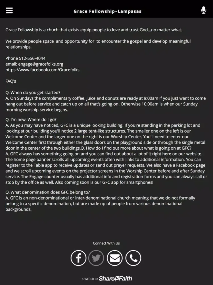 Grace Fellowship~Lampasas iPad 應用截圖