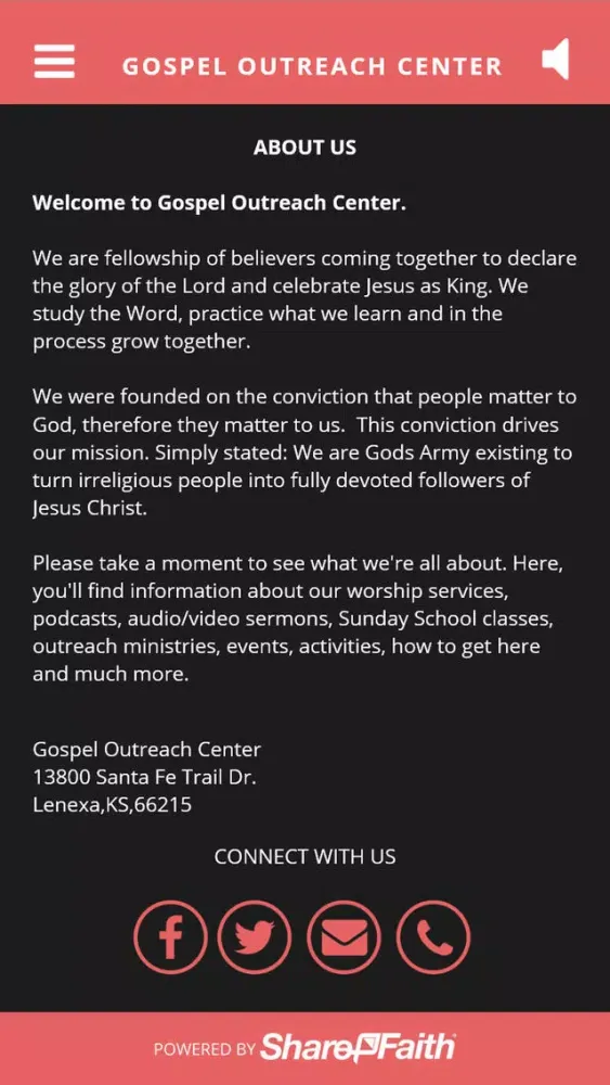 GOSPEL OUTREACH CENTER স্ক্রিনশট