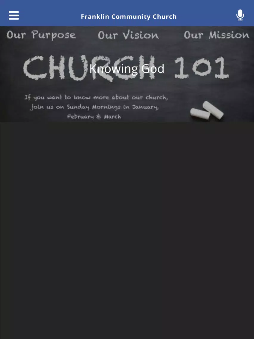 Ảnh chụp màn hình của Franklin Community Church iPad 