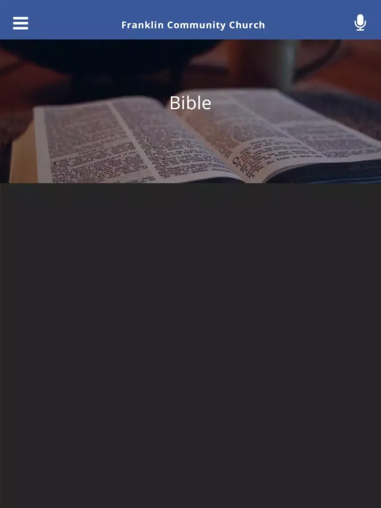 Tangkapan skrin Franklin Community Church iPad 