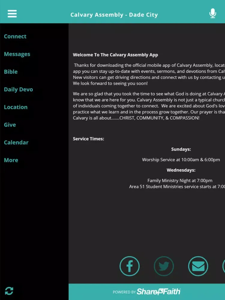 Ảnh chụp màn hình của Calvary Assembly - Dade City iPad 