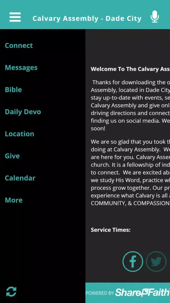 Ảnh chụp màn hình của Calvary Assembly - Dade City