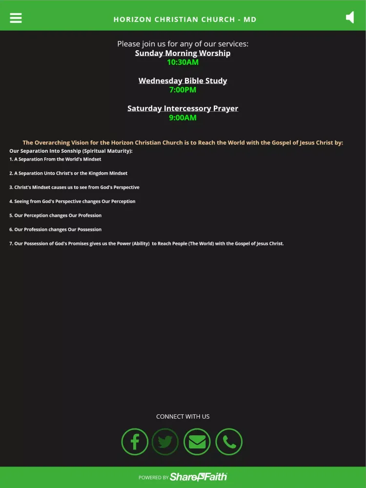Horizon Christian Church - MD Screenshots
