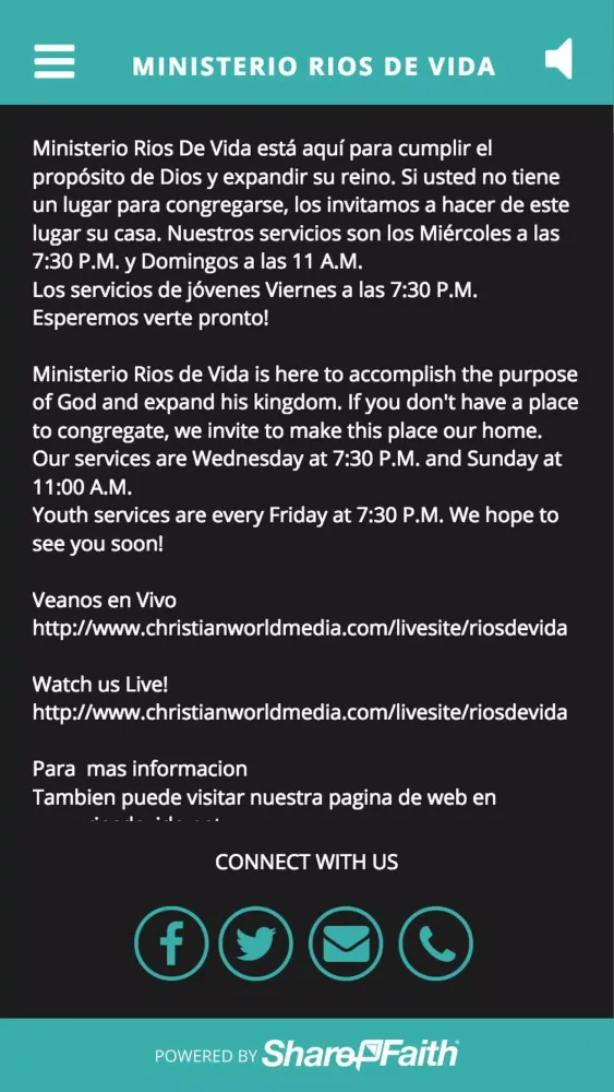 Ministerio Rios De Vida Screenshots