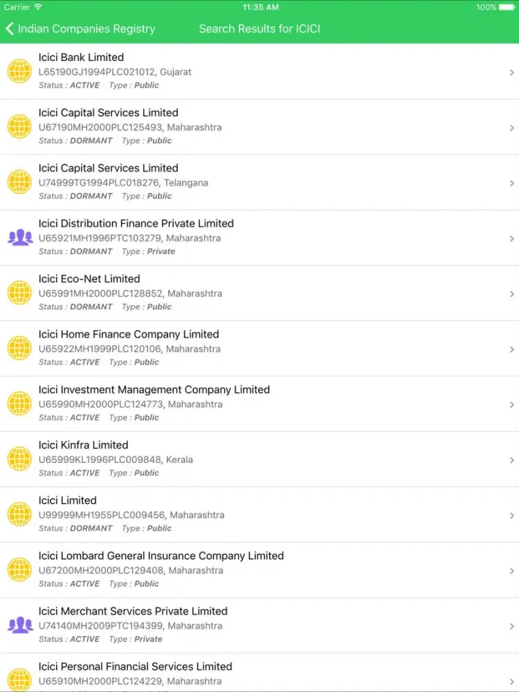Capturas de pantalla de Indian Companies Registration Info iPad 