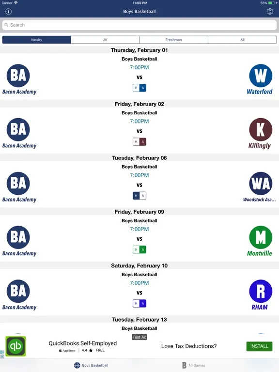 Скриншоты CT Sports: HS Sports Schedules iPad 