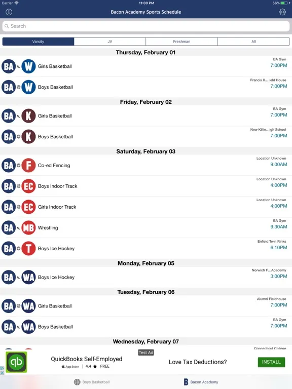 Скриншоты CT Sports: HS Sports Schedules iPad 