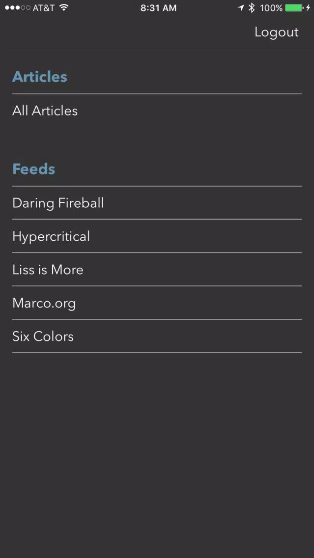 Feed Buddy: A Feed Wrangler RSS Reader Screenshots