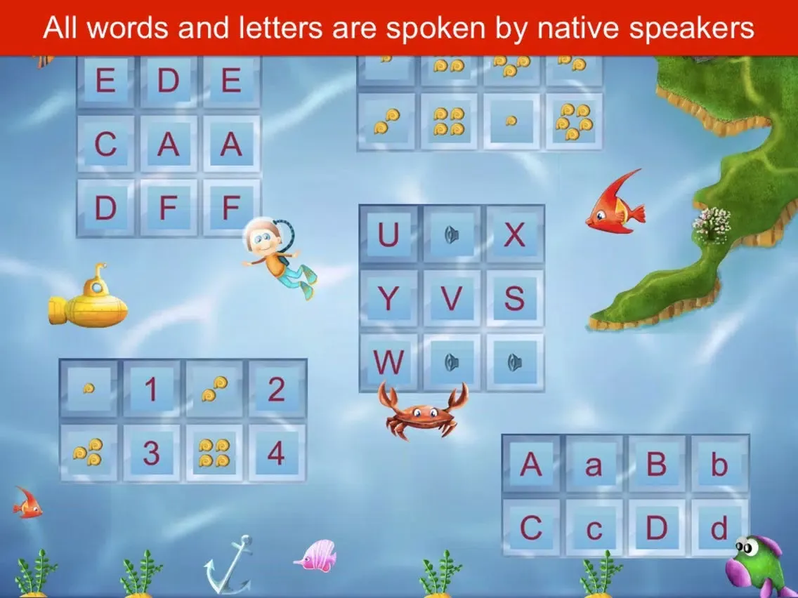 Capturas de tela do English Alphabet 4 school children & preschoolers iPad 