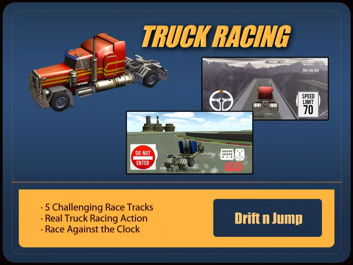3D Truck Racing : High Speed Race iPad 應用截圖