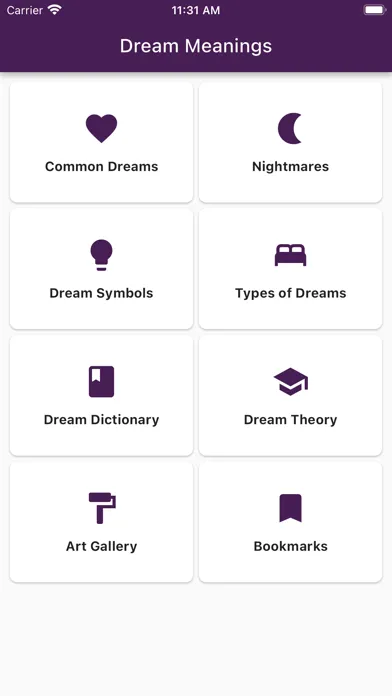 Dream Meanings - Dictionary Screenshots