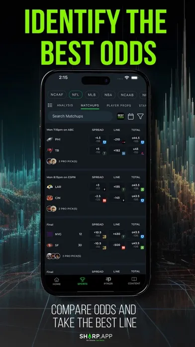 Tangkapan layar Sharp App: Sports Betting