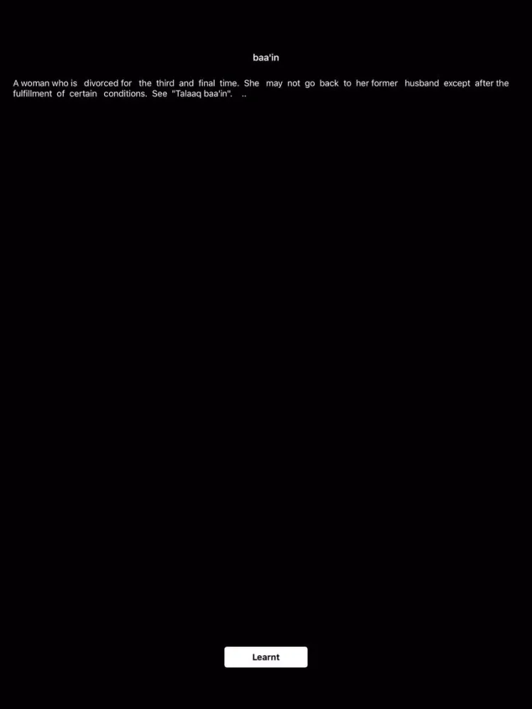 Capturas de tela do Islamic Dictionary and Guide iPad 
