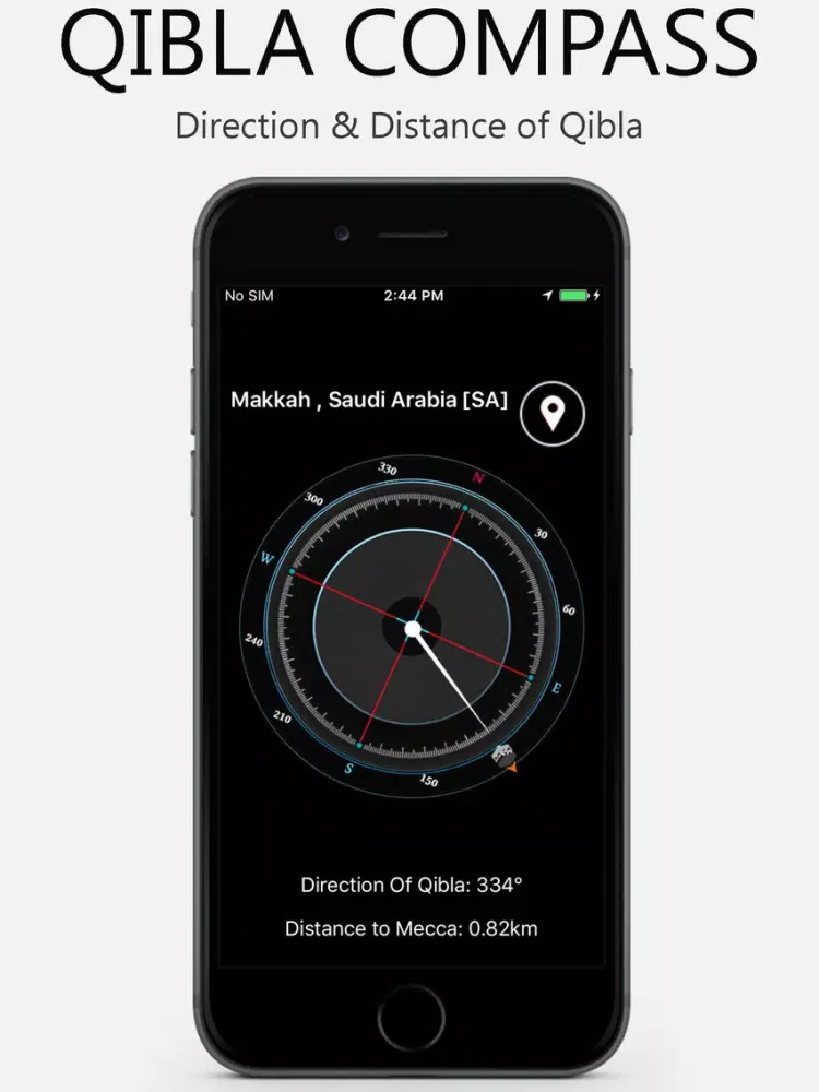 Qibla Compass Free iPad 應用截圖