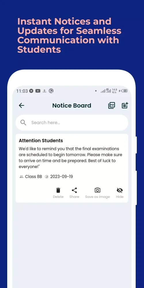 Ảnh chụp màn hình của Sharp Teacher
