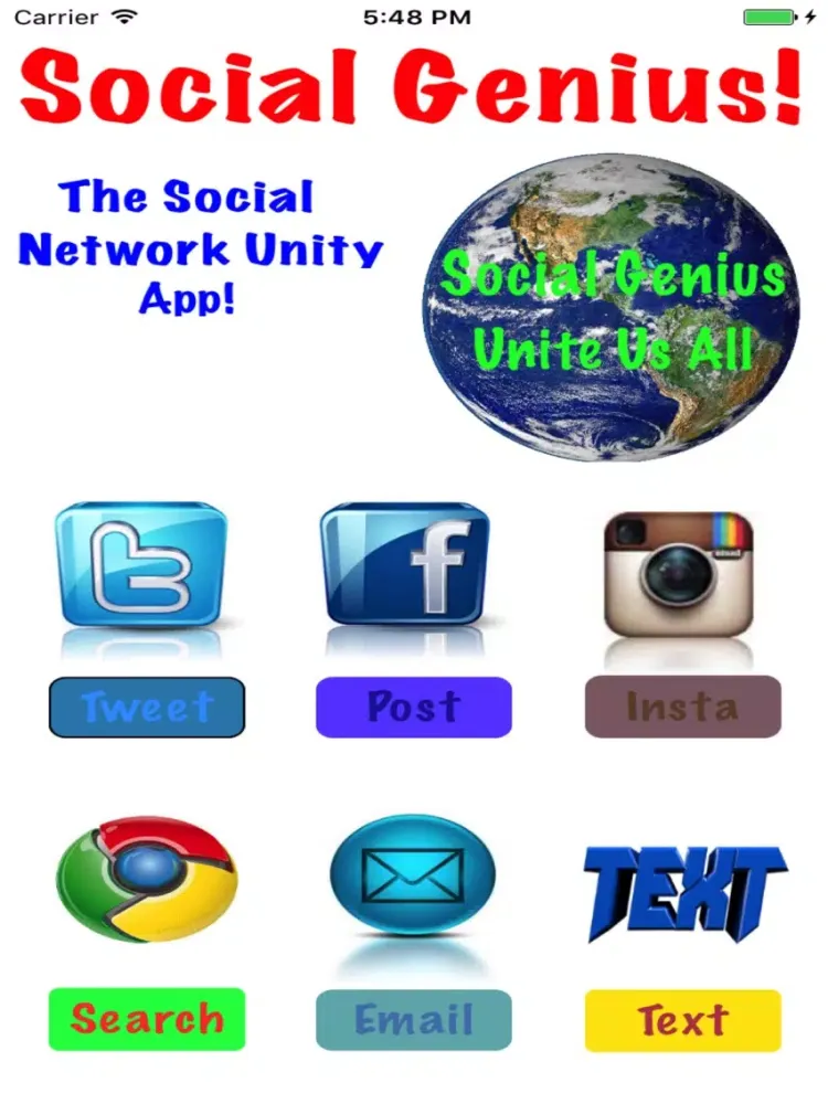 Social Genius (The Social Network Unity App) iPad 应用截图