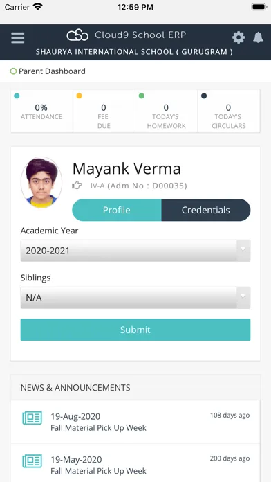Cloud9 School App Ekran Görüntüleri