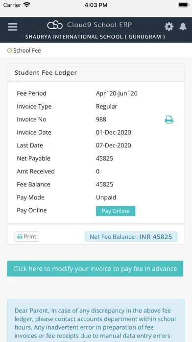 Cloud9 School App Ekran Görüntüleri