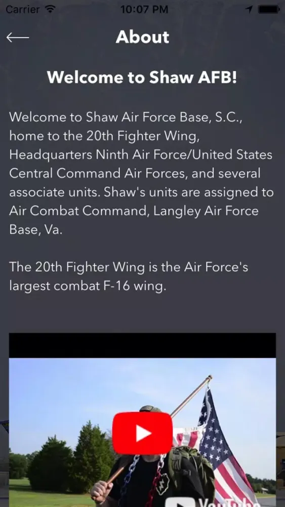 Shaw Air Force Base Ekran Görüntüleri