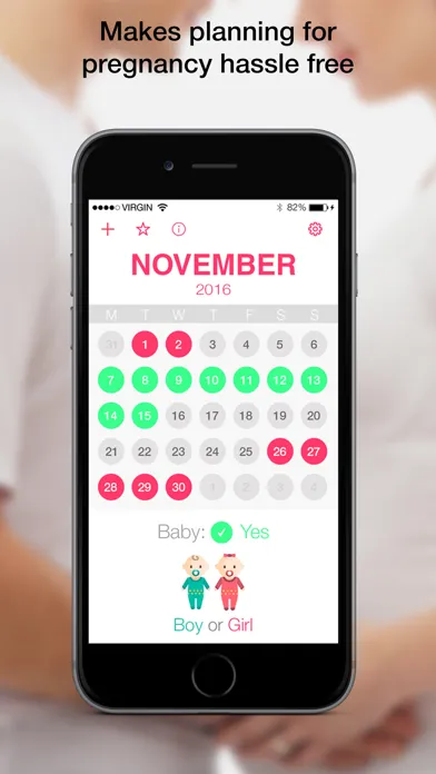 ภาพหน้าจอของ MaybeBaby fertility& pregnancy monthly calendar