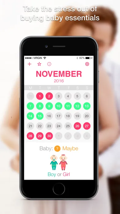 ภาพหน้าจอของ MaybeBaby fertility& pregnancy monthly calendar