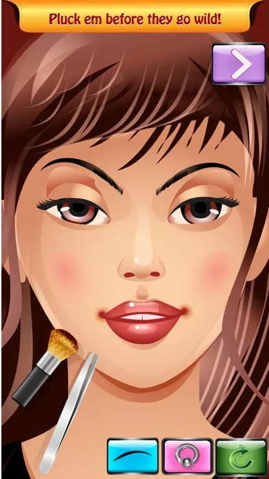 Hairy Eyebrow Plucking Salon Game - Beautiful brows for trendy princess pou girls FREE Screenshots