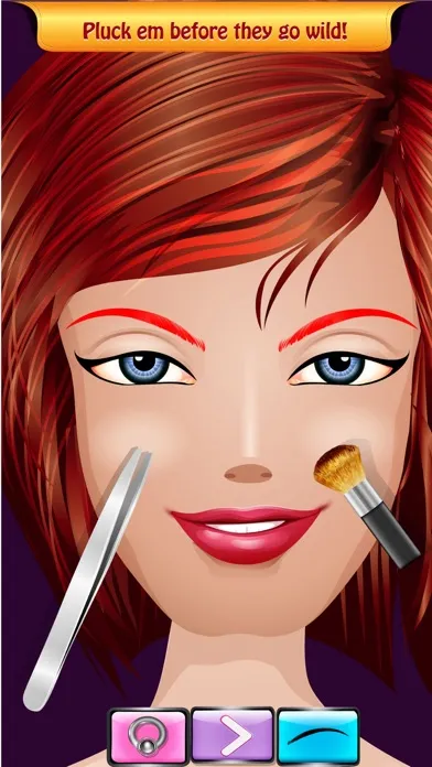 Hairy Eyebrow Plucking Salon Game - Beautiful brows for trendy princess pou girls FREE Screenshots