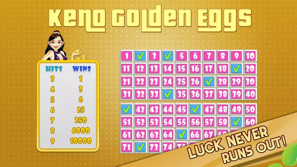 Classic Keno Golden Eggs - Bonus Multi-Card Play Paid Edition স্ক্রিনশট