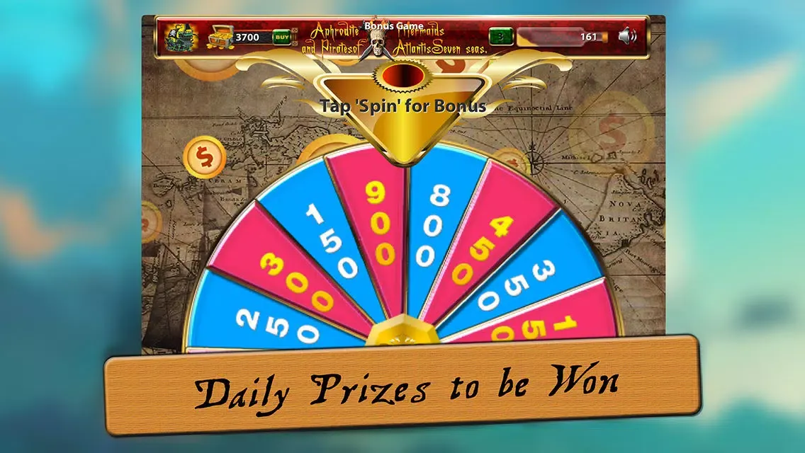 Screenshot di Aphrodite mermaids & Pirates of Atlantis Seven Seas Progressive SLOTS odyssey