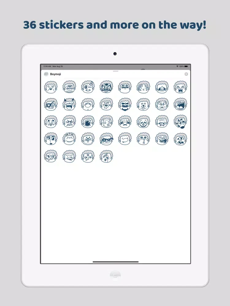 Boymoji - Cartoon Sticker Pack iPad 應用截圖