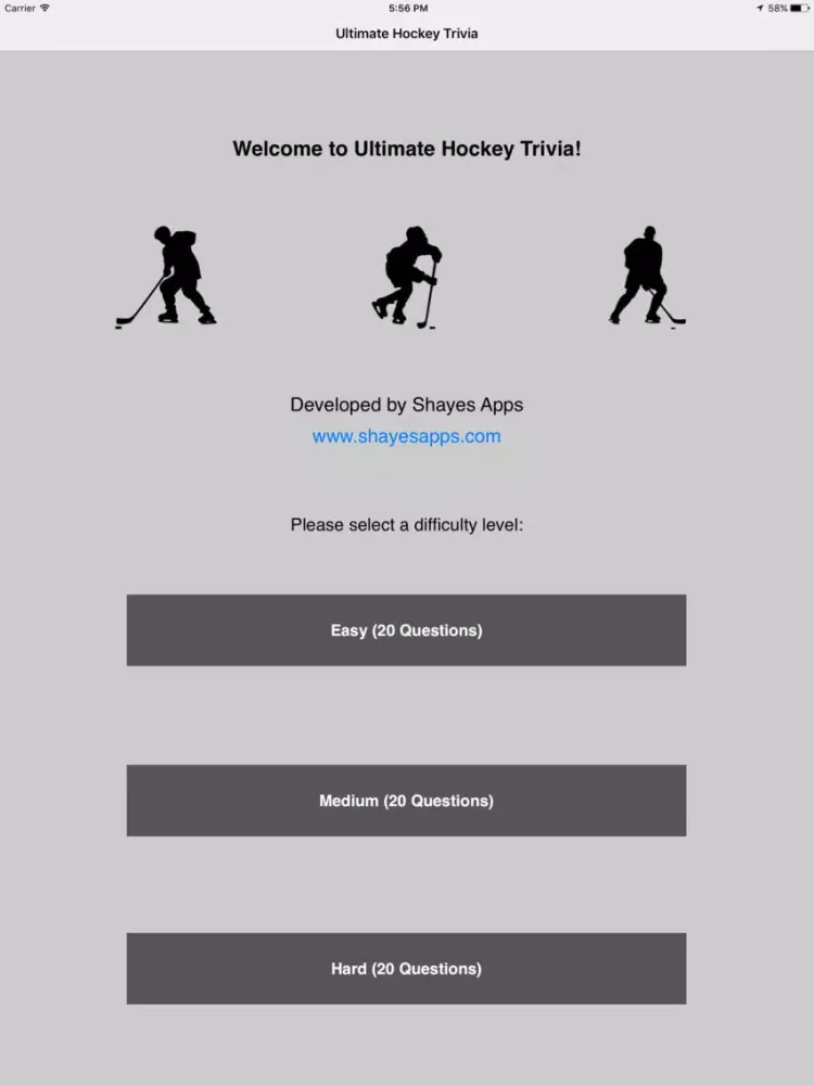 Capturas de tela do Ultimate Hockey Trivia iPad 