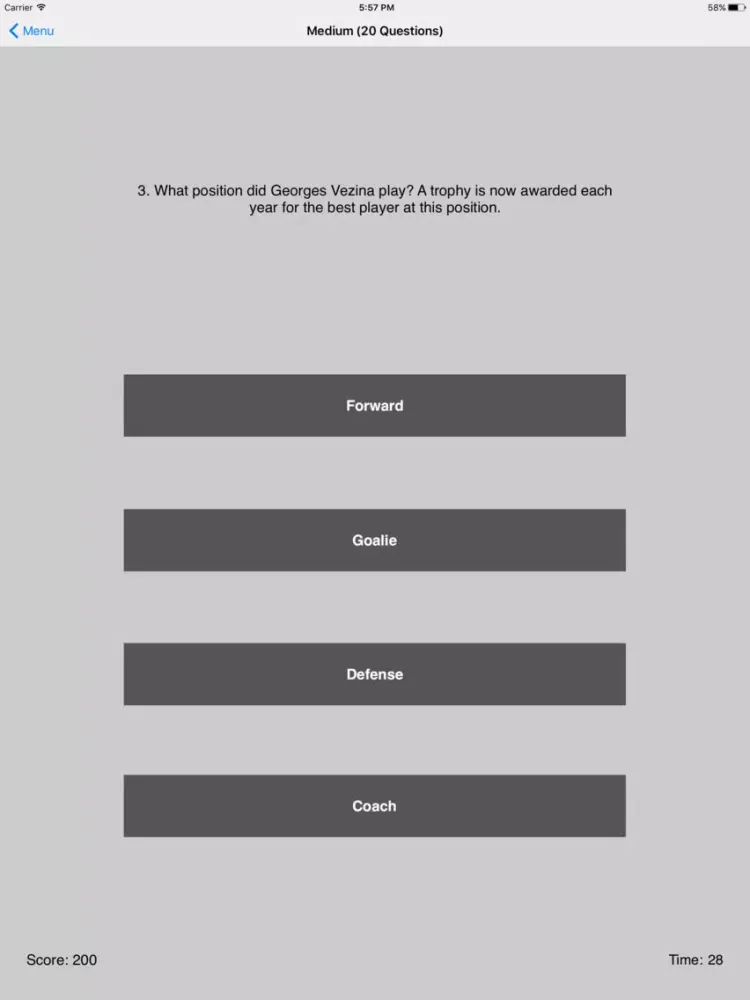 Capturas de tela do Ultimate Hockey Trivia iPad 