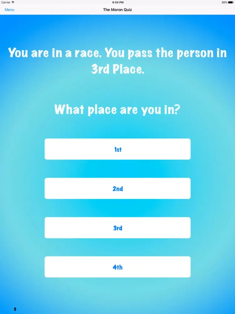 Zrzuty ekranu The Moron Quiz iPad 