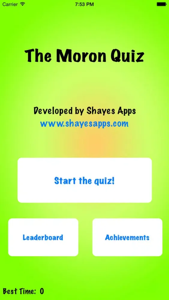 Zrzuty ekranu The Moron Quiz