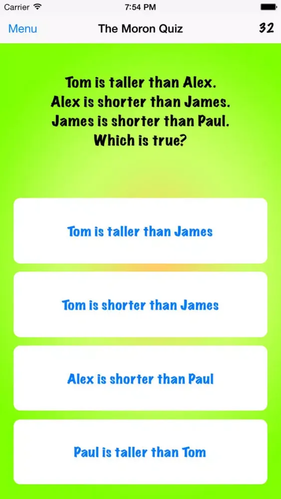Zrzuty ekranu The Moron Quiz