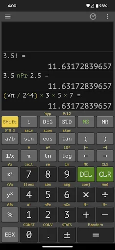 Ảnh chụp màn hình của Scientific Calculator
